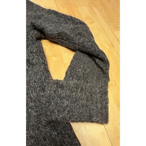 Express Wool Mohair Blend Gray Cardigan Sweater Shawl Collar Long Sleeve Size L - Picture 9 of 11